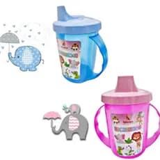 Copo Infantil com Alça, Bico Redutor, Primeiro Copinho Bichinhos Menino/Menina