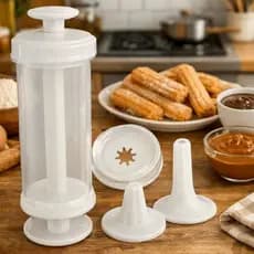 Máquina De Fazer Churros  Fácil Modelador Rechado Forminha Recheio 2 em 1