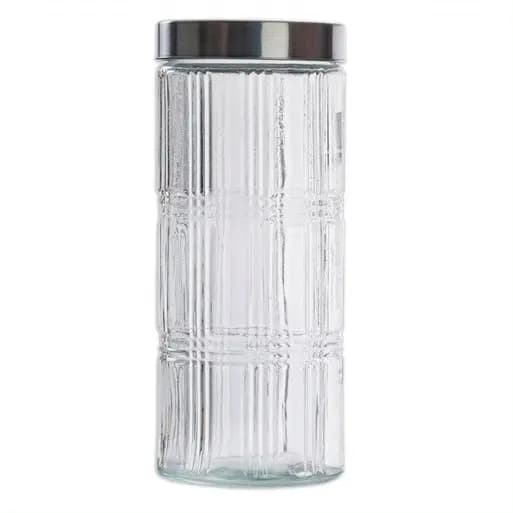 Pote de Vidro Grande 2150ml Tampa de Inox Elegance LeBianco