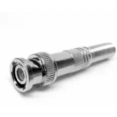 Conector Coaxial BNC Macho Com Mola CFTV Cctv