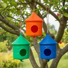 5 Casinhas Para Pássaros Livres Decoração Jardim Pendurar Árvore Área Verde