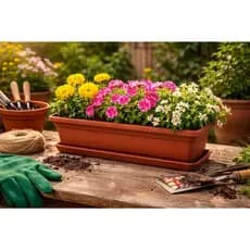 Kit 2 Vaso Floreira 45 Jardineira De Sacada 7 Litros Plantas Jardim Floreira
