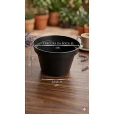 Kit 20 Vasos Plástico Pote 11cm 430ml Resistente para Jardim Hortas Plantas Flores Suculentas