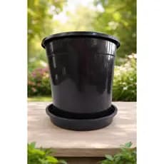 Kit 5 Vasos de Plantas 6 Litros com prato Para Plantas Cultivar Flores Jardim