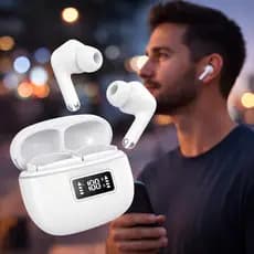 Fone de Ouvido Airpods com Tela LED Branco