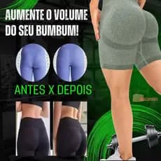 Short Feminino Empina Bumbum Preto