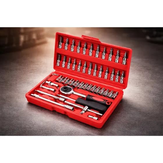Kit Ferramentas 46 Peças com Maleta