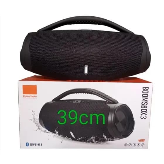 CAIXA DE SOM BOOMSBOX 3 GRAVE ALTO GIGANTE 39cm