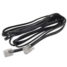 Cabo liso Fio De Telefone Fixo 2 Metro E 5 metros Rj11 X Rj11 Cabo 2 Vias Preto