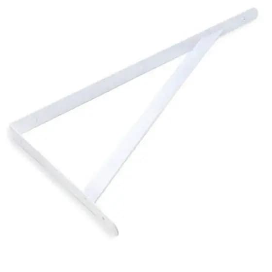 KIT 2 UNIDADES - Cantoneira Mão Francesa Suporte Prateleira 30, 40 ou 50 cm, Branco