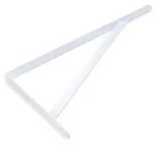 KIT 2 UNIDADES - Cantoneira Mão Francesa Suporte Prateleira 30, 40 ou 50 cm, Branco