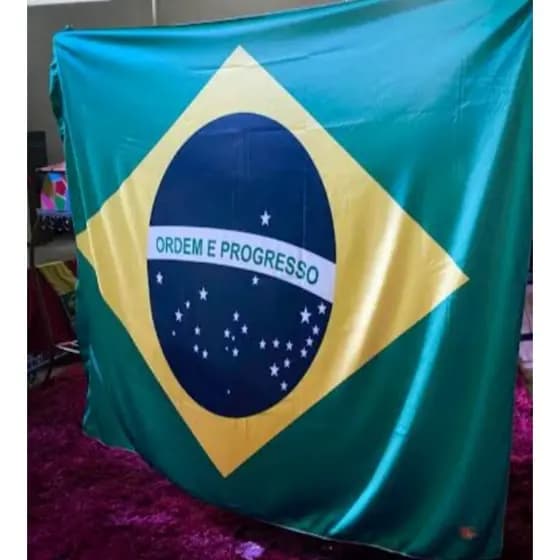 Bandeirão do Brasil Grande 3,00x1,80m Copa do Mundo e Comemoraçoes + BRINDE