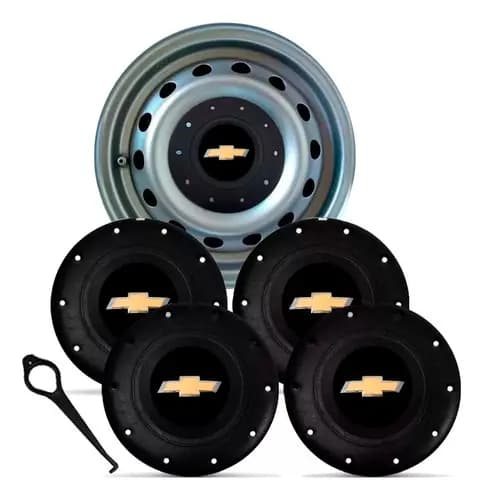Jogo 4 Calotas Roda Aro 14 15 Ferro Chevrolet Gm Amarok 4x100