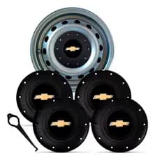 Jogo 4 Calotas Roda Aro 14 15 Ferro Chevrolet Gm Amarok 4x100