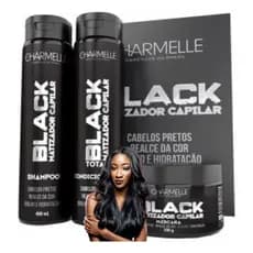 Kit Capilar Black Matizador Proteção Da Cor Fórmula Profissi