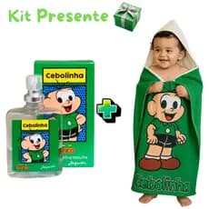 Kit Presente Infantil Cebolinha – Colônia Jequiti 25ml + Toalha de Banho Turma da Mônica