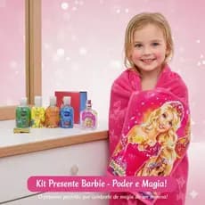 Barbie Kit Infantil – Colônia Jequiti 25ml + Toalha Oficial e Bio Raiz