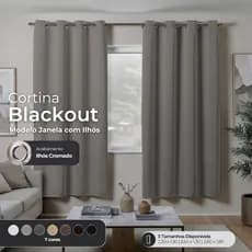 Cortina Blackout Premium 2,20m x 1,30m - Modelo para Varão/Ilhós - Corta LUz