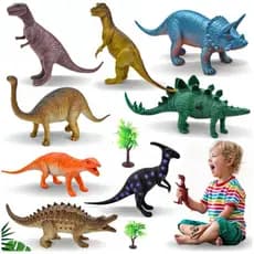 Kit Dinossauros de Brinquedo Infantil Presente Educativo - Kit Dinossauro Infantil
