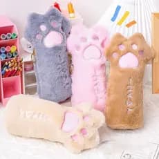 Estojo Fofo Pata De Gato  Papelaria Fofa para meninas Estojo Escolar Estojo de lápis