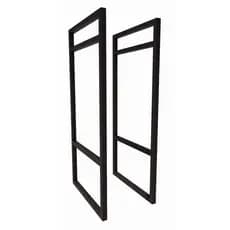 2 Suporte Prateleira Nicho Duplo Estilo Industrial Suspensa Parede Teto 60x28cm