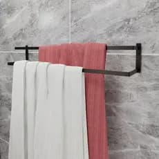 Toalheiro Parede Banheiro Porta Toalha Banho Duplo 60cm