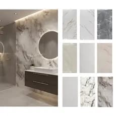 Adesivos de Parede 60x30 Revestimento em Mármore Placas Adesivas Banheiro Cozinha Lavabo Cerâmica