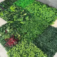 Placa 40x60 Jardim Vertical Verde Planta Flores Artifical Qualidade Lindo Top Luxo Folhagem Buxinho