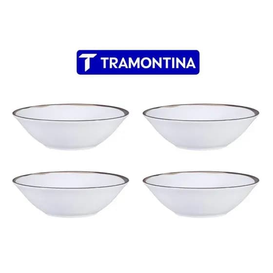 Conjunto 4 Tigelas Bowls Canyon Porcelana 18 cm Tramontina