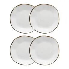 Conjunto 4 Pratos Fundo 22,5 cm Ryo Maresia Porcelana Oxford