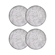 Conjunto 4 Pratos Sobremesa 19cm Porcelana Floralis Tramontina