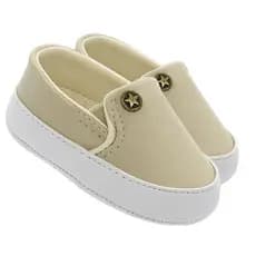 Slip On Infantil Marfim Casual e Confortável