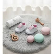 Tênis de bebê menina Detalhe Gliter  Sapatinho Bebe Batizado