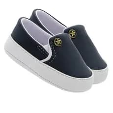 Slip On Infantil Marinho com Estrela Decorativa Casual