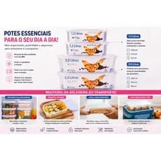 kit com 4 potes Volare.  2 potes de 1,2/ 2 potes Volare 3,0 100% BPA
