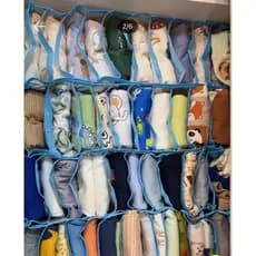 Kit 10 Colmeias Organizadoras Transparentes Azul P Gavetas