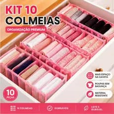 Kit 10 Colmeias Organizadoras Rosa Transparentes P Gavetas