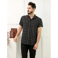 camisas social xadrez slim fit tecido viscose