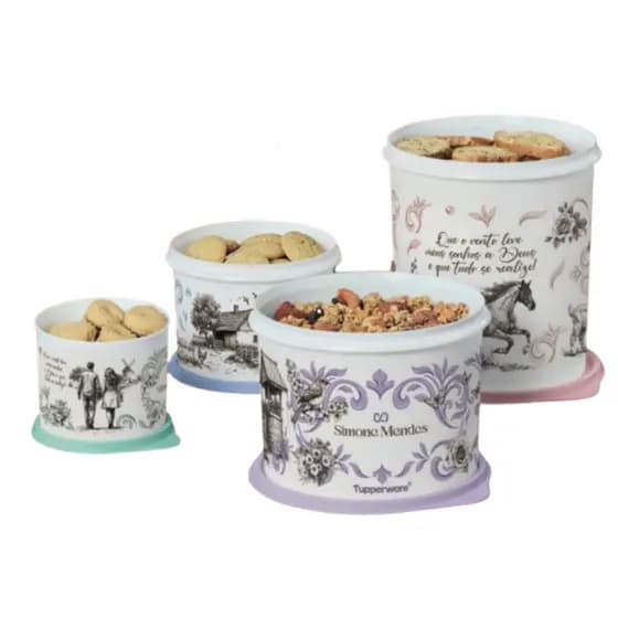 Kit Tupper Simone Mendes, Retorno Às Origens 4 Peças - Original Tupperware