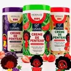 Kit Hidralise Kids Creme de Pentear 1kg + Gelatina Ativadora 500g | Cachos Infantis