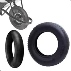 Pneu 4.10/3.50-8 4 Lonas Aro 8 C/Câmaras Carriola Carrinho Carga Mão CARGO