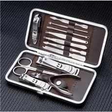 Kit Unha Limpeza Alicate Estojo com 12 peças excelente pra Viagem