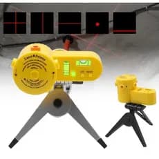 Nível Laser 360° giratório com tripé, 5 modos, profissional