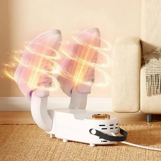 Secador de sapatos elétrico portátil com 4 modos de temporizador de ar elétrico para roupa e sapatos-Tong