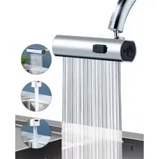 Extensor giratório de cozinha, adaptador de torneira de 360 ​​graus, 4 tipos de bicas, flexível e multifuncional