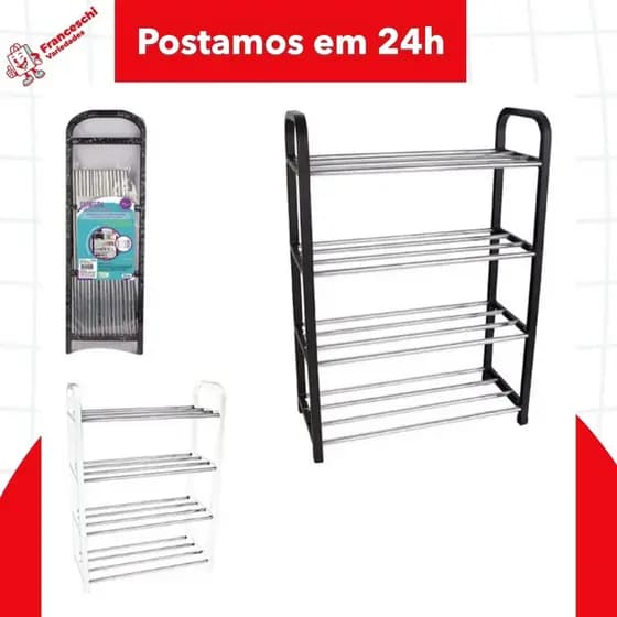 Sapateira organizadora 4 andares desmontável leve fácil de montar.