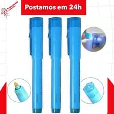 Kit Com 3 ou 2 Canetas Identificadora Detecta Dinheiro Falso Nota Falsa detecta dolar e real