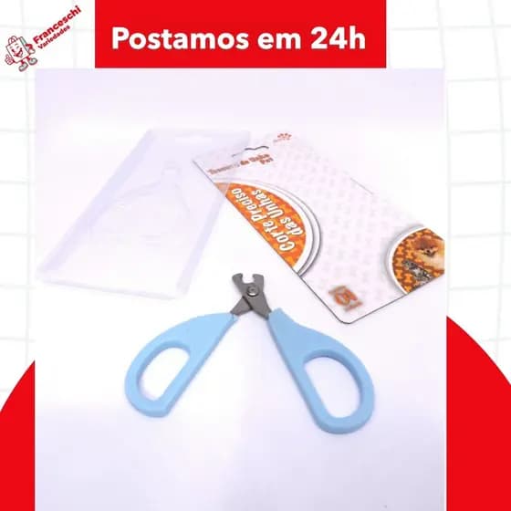 Tesoura Pet Cachorro Gato Coelho Ave Cortador De Unha Azul produto seguro para seu pet
