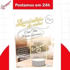Luminária escrever Led Caneta Lousa USB quarto sala escritório presente namorados família amor