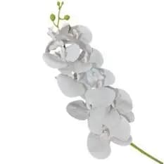 (6 UNIDADES) Haste de Orquídeas Branca de Silicone Flores Plantas Artificiais - CC6659